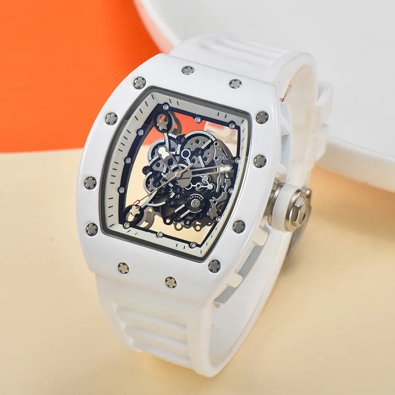 Montre Homme Luxe Mécanique Automatique Transparente – Étanche Fashion Tendance 2025