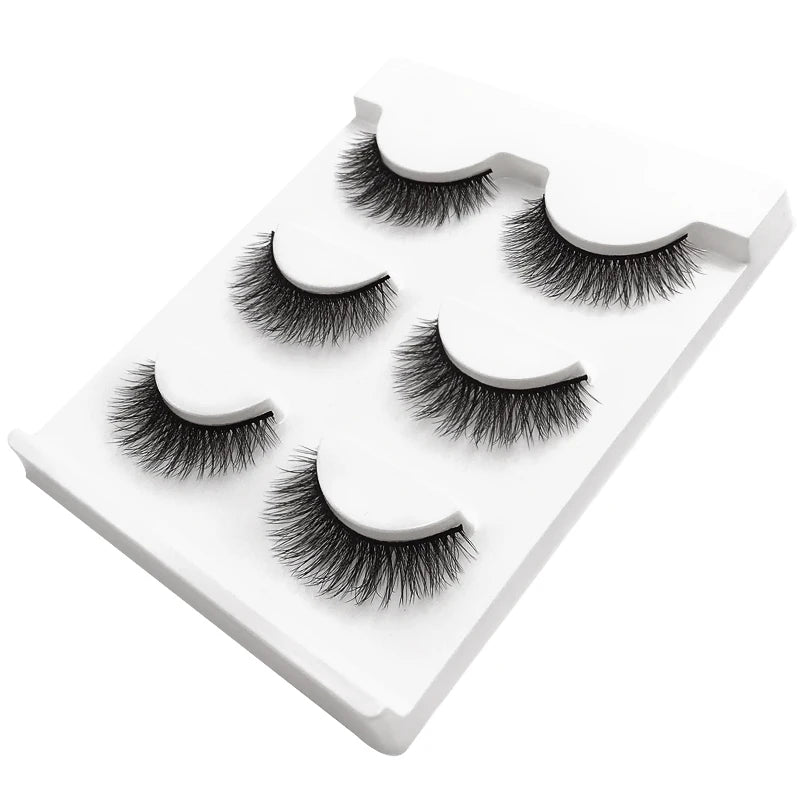Lot 3 Paires Faux Cils 3D Vison SHIDISHANGPIN – 27 Styles Fluffy Wispy Épais | Cils Faux Faits Main Maquillage Yeux
