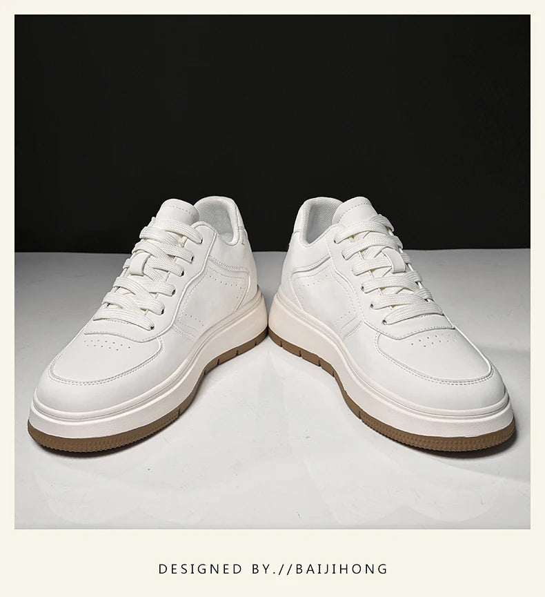 Chaussures Rehaussantes Homme 10/8/6CM Invisibles – Sport Blanches Grande Taille 37-44