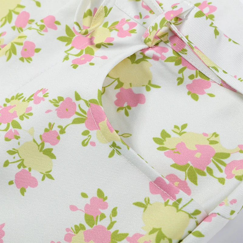 Ensemble 2 Pièces Imprimé Élégant - Gilet Sans Manches À Volants & Pantalon Large | Printemps Été 2026