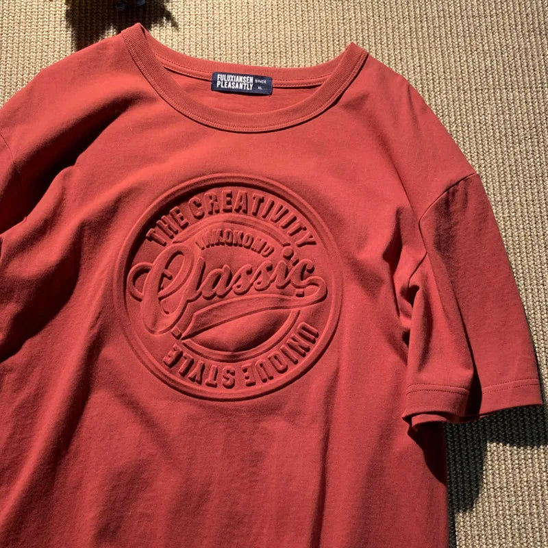 Unisex-T-Shirt Vintage 3D-Druck Stahlsiegel Paar Loose Kurzarm Casual Bequem Trendig Authentisch – Premium Vintage T-Shirt 3D-Druck Stahlsiegel Paar Loose | Unisex Vintage Paar Premium Mode