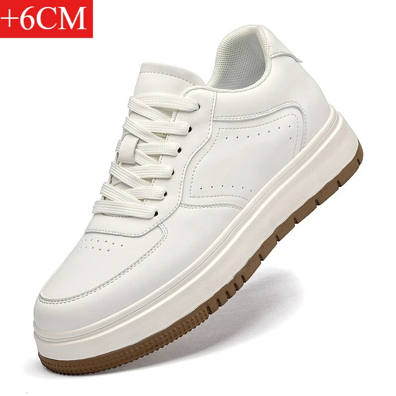Chaussures Rehaussantes Homme 10/8/6CM Invisibles – Sport Blanches Grande Taille 37-44