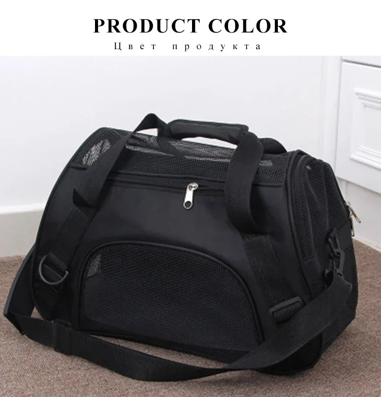Sac Transport Chat & Chien Portable Mesh Respirant Pliable – Sac à Main Voyage Petite Race | Transport Animaux de Compagnie