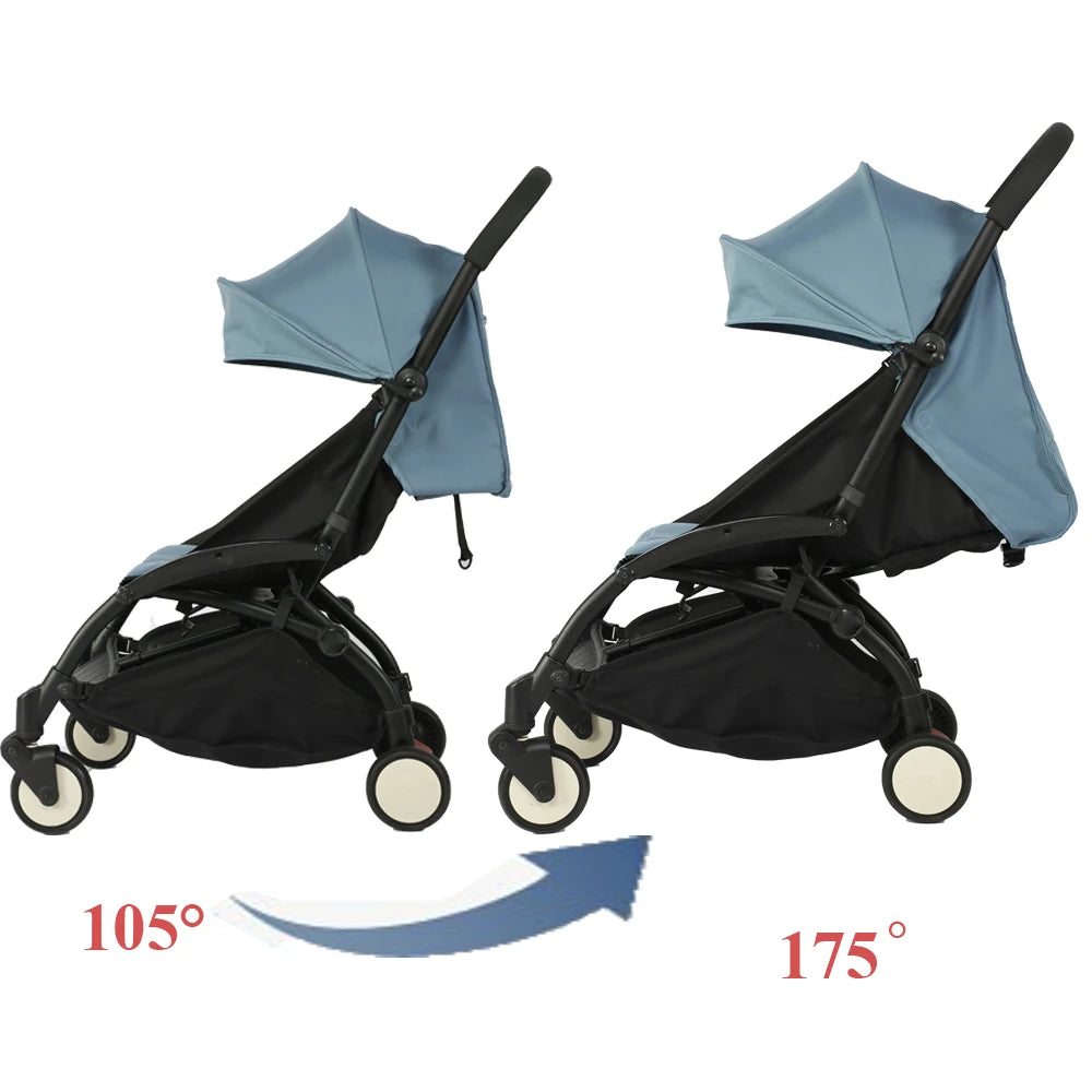 3-teiliges Zubehör-Set für Kinderwagen YOYO/Yoya – 175° Verdeck + Sitzbezug + Verstellbare Anti-UV-Matratze
