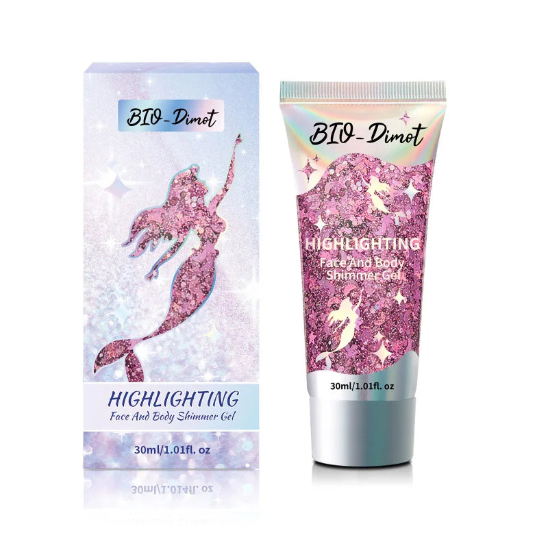 Gel Pailleté BIO-Dimot 30g – Visage, Corps, Ongles & Cheveux | Fête & Maquillage Artistique