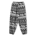 Pantalon Femme Léger Imprimé Tropical Bambou Éléphant Sport Outdoor Cheville Anti-UV – Printemps Été Boho