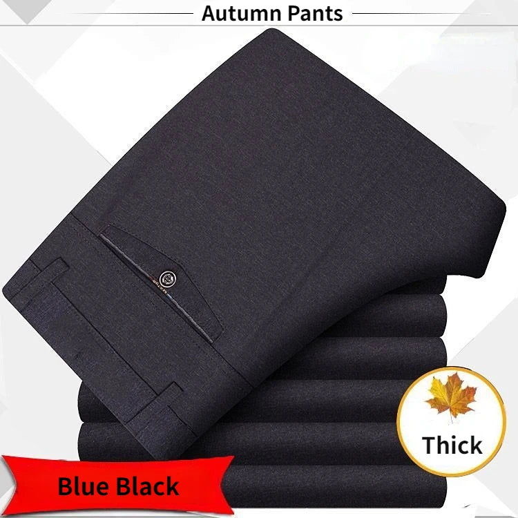 Pantalon de Costume Homme Haute Qualité Taille Haute Classique Business Casual Été Printemps Automne – Pantalon Élégant Professionnel | Mode Homme Premium