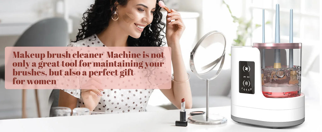 Machine Nettoyante Pinceaux Maquillage 3-en-1 Électrique USB – Séchoir & Support Portable | Nettoyeur Automatique Cosmétique