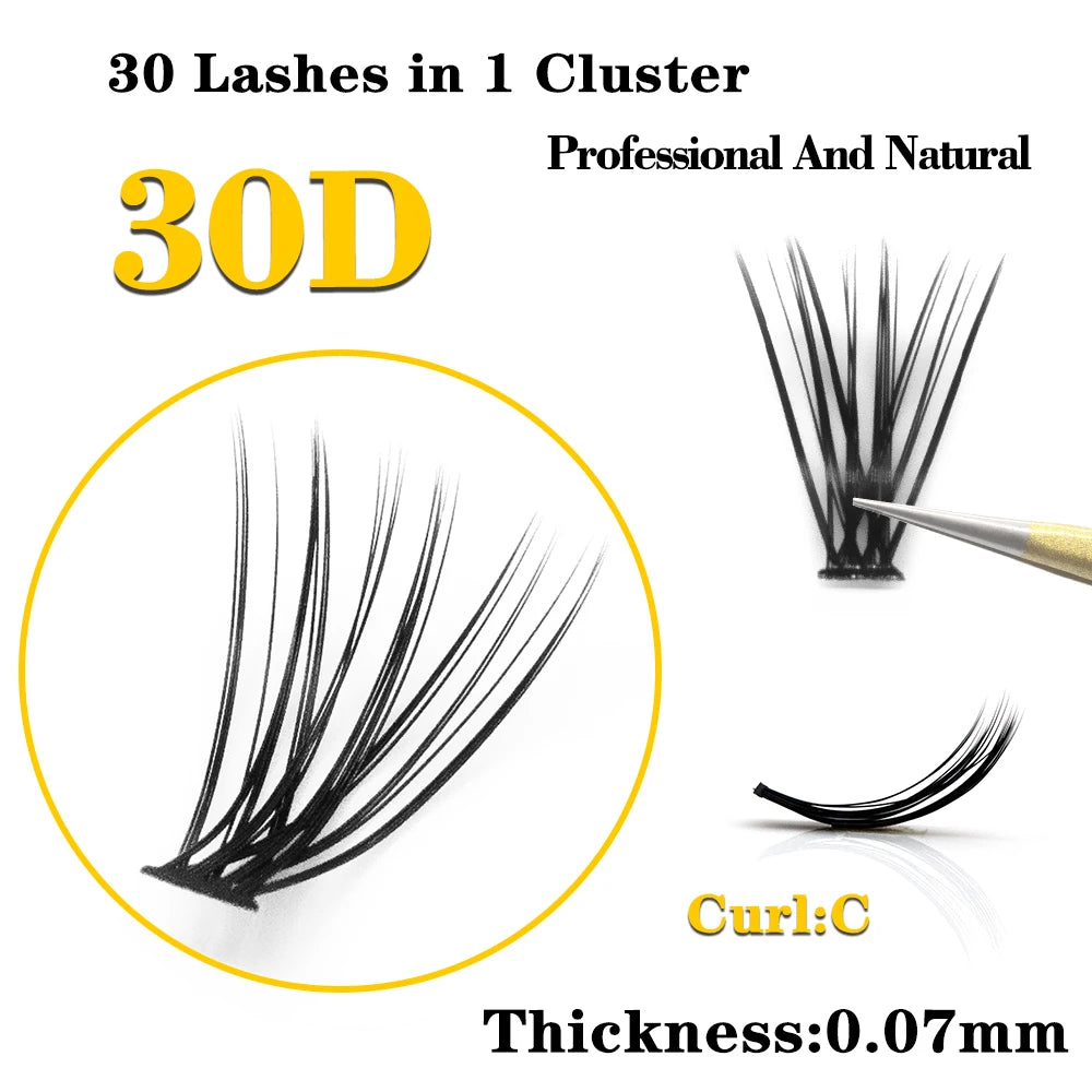 Faux Cils Kimcci 3D Russian Volume – 60 Bundles | Extensions Mink Individuelles Naturelles
