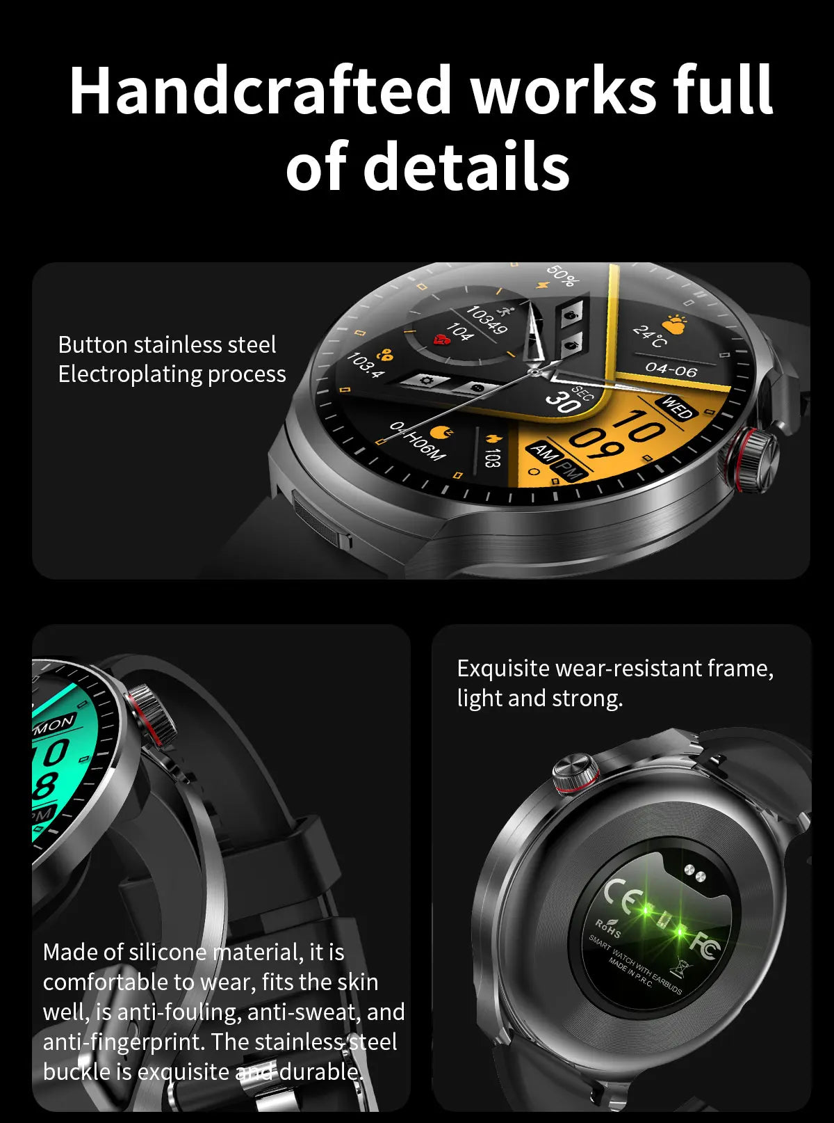 Smartwatch 2-en-1 + Écouteurs TWS Bluetooth – Écran HD 1.85" IP67 Étanche | 100+ Sports | Appels & Suivi Fitness