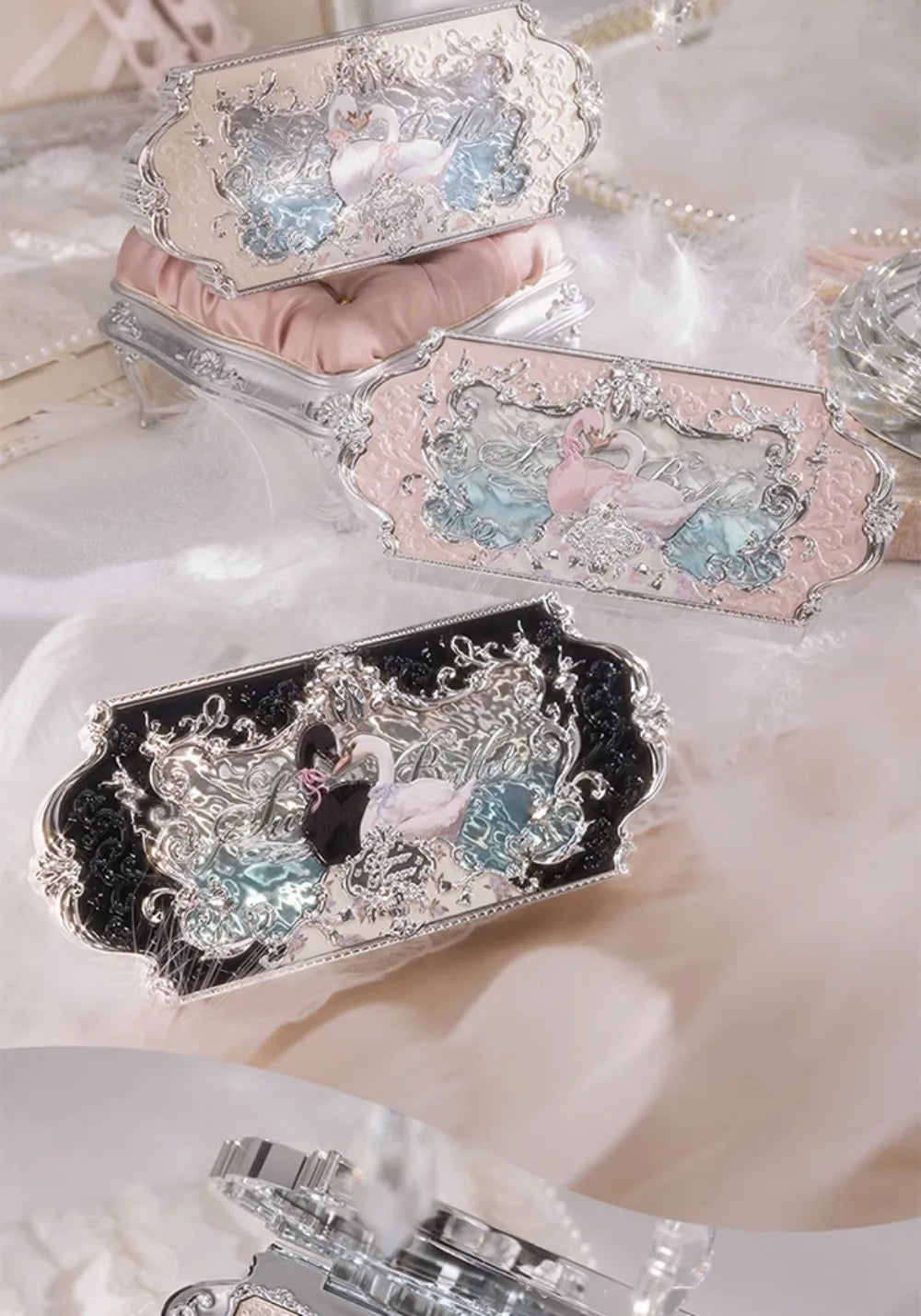 Palette Fards à Paupières Flower Knows Swan Ballet – 6 Teintes Mat, Shimmer & Nacré | Glitter
