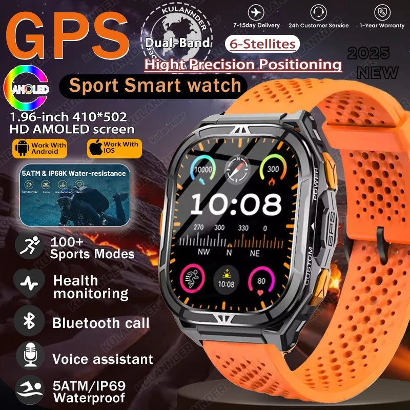 Smartwatch XIAOMI Sport GPS Kompass Anruf BT Höhenmesser Gesundheit – Wasserdicht 3ATM Schwimmen