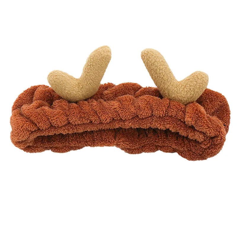 Bandeau Maquillage Oreilles de Lapin Coral Fleece – Élastique Doux | Soin Visage & Coiffure Fille