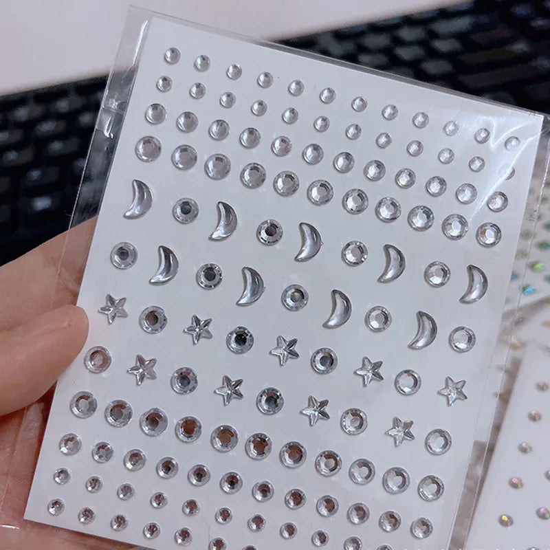 Stickers Strass Visage Jetables – Diamants Acryliques Crystal Larme & Yeux | Maquillage Scène & Festival