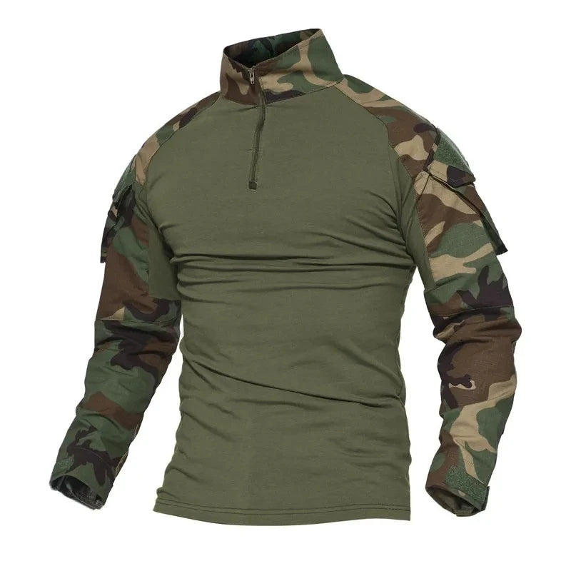 T-Shirt Tactique Homme Airsoft Combat Armée Paintball Chasse Respirant Outdoor Militaire | T-Shirt Tactique Outdoor Premium