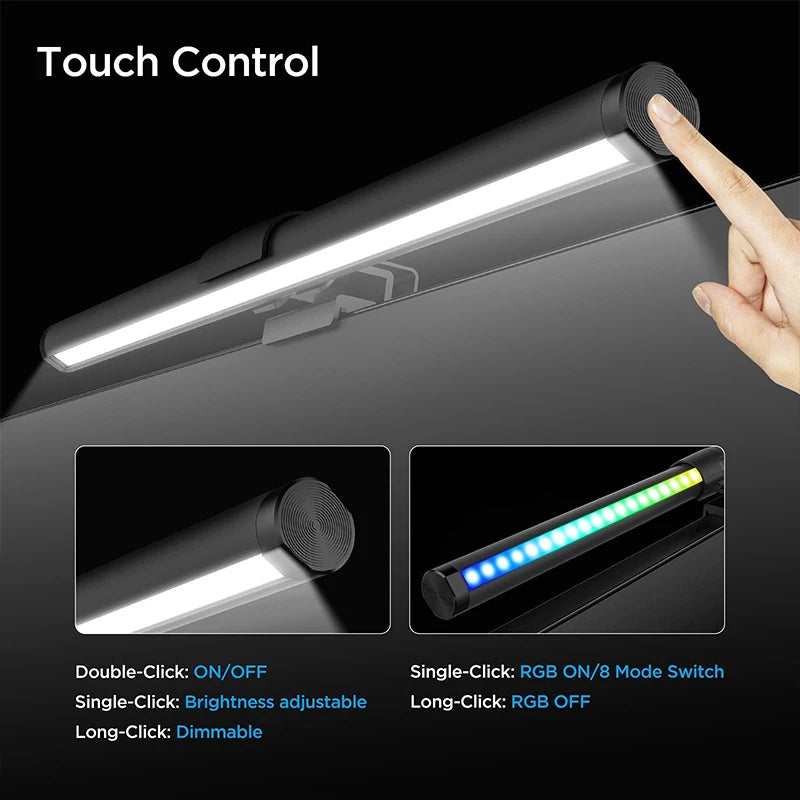 Barre LED Moniteur – Lampe Bureau Dimmable Accroche Écran | Éclairage Laptop & Office Sans Éblouissement