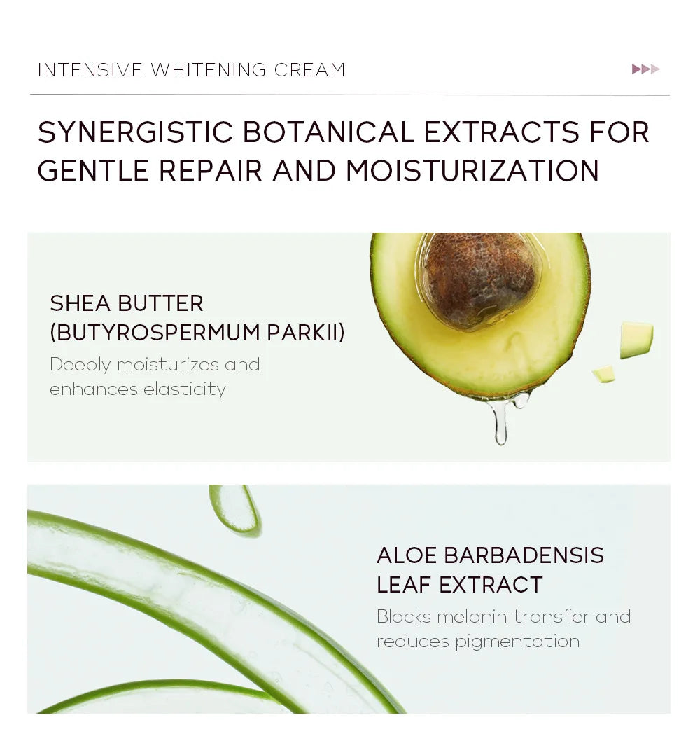Crème Blanchissante Aisselles & Zone Intime – Hydratante Eclaircissante Coréenne Femme