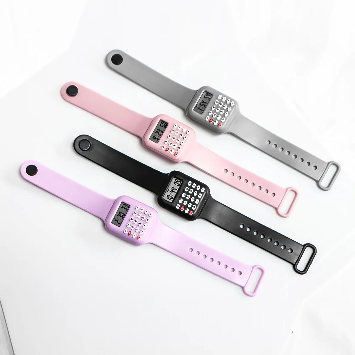 Montre Enfant Calculatrice Digital 2025 – Fille Garçon Student Heure Date Caoutchouc