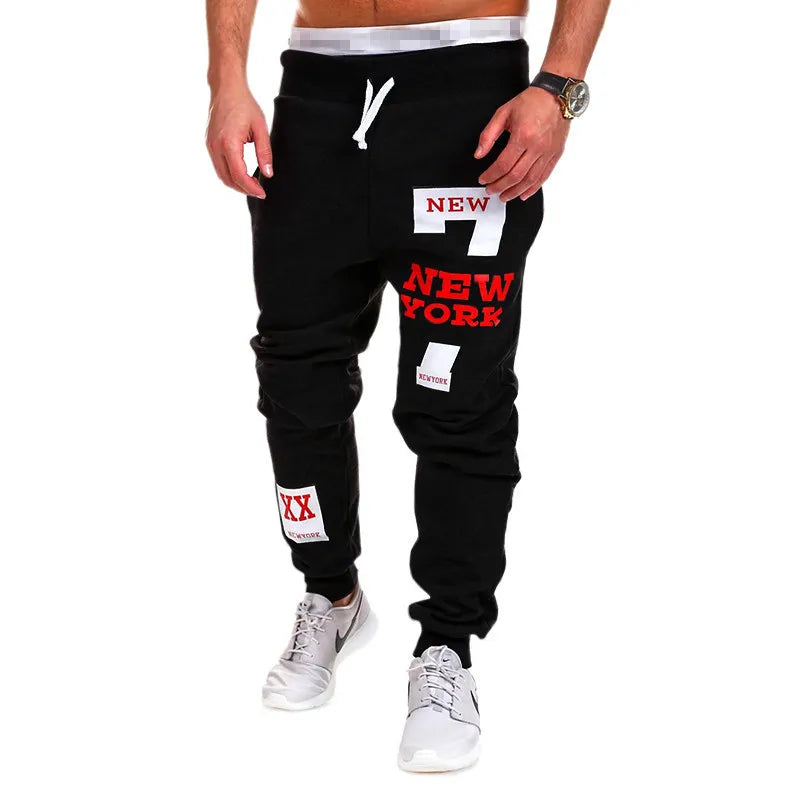 Jogging Herren Bedruckt Buchstaben Grafik Elastische Taille Lässig Hip Hop Sport Outdoor Täglich – Grau Blau Schwarz Streetwear | Herrenmode Trend