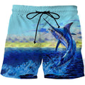 Short de Surf Homme Imprimé 3D Paysage & Poissons – Séchage Rapide | Plage, Fitness & Sport Été | Casual Tendance