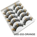 Faux Cils 3D Mink Colorés – Lot 5 Paires Fluffy | Rose, Bleu, Rouge | Maquillage Festif