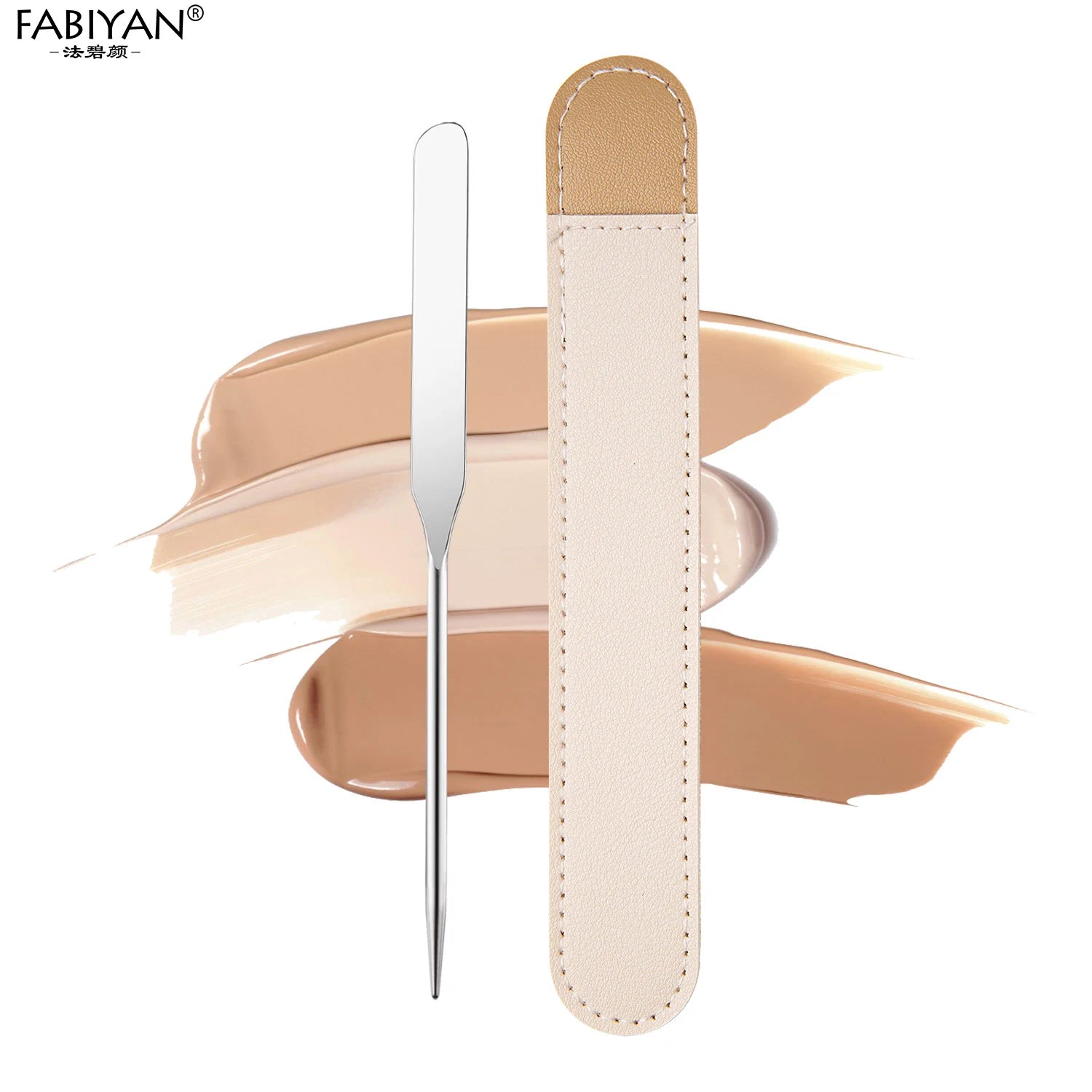 Spatule Inox Nail Art – Tige Mélangeuse Crème & Fond de Teint | Outil Mélange Maquillage & Accessoires