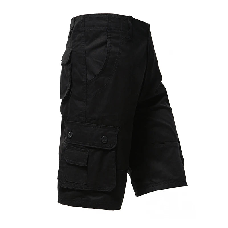 Short Cargo Homme Mi-Genou Multi-Poches Coton Grande Taille Classique Été Kaki Vert Armée Confortable Polyvalent Tendance Intemporel – Short Cargo Premium Multi-Poches Coton Grande Taille Été | Mode Homme Cargo Outdoor Premium