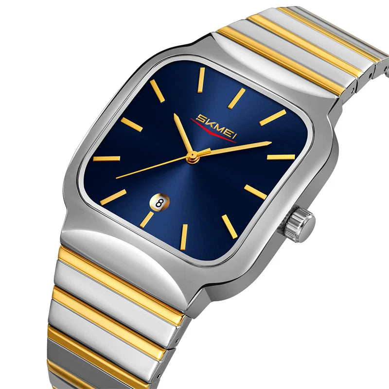 Montre Unisexe SKMEI Luxe Quartz Bracelet Acier – Analogique Date Étanche Fashion