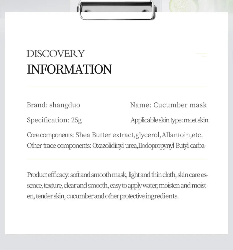 Set 8 Masques Visage Naturels - Hydratation & Fermeté K-Beauty