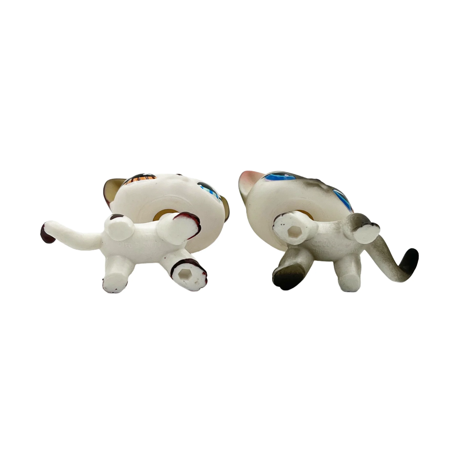Los 2 Seltene LPS Tierfiguren – Süße Katze & Wackelkopftier Dackel Collie Cocker Dogge | Sammlerstück Kinderspielzeug