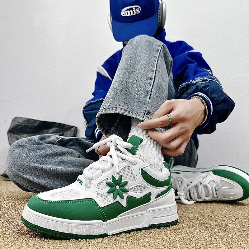 Sneakers Plateforme Vulcanisées Homme – Semelle Épaisse Respirantes Résistantes Sport Casual