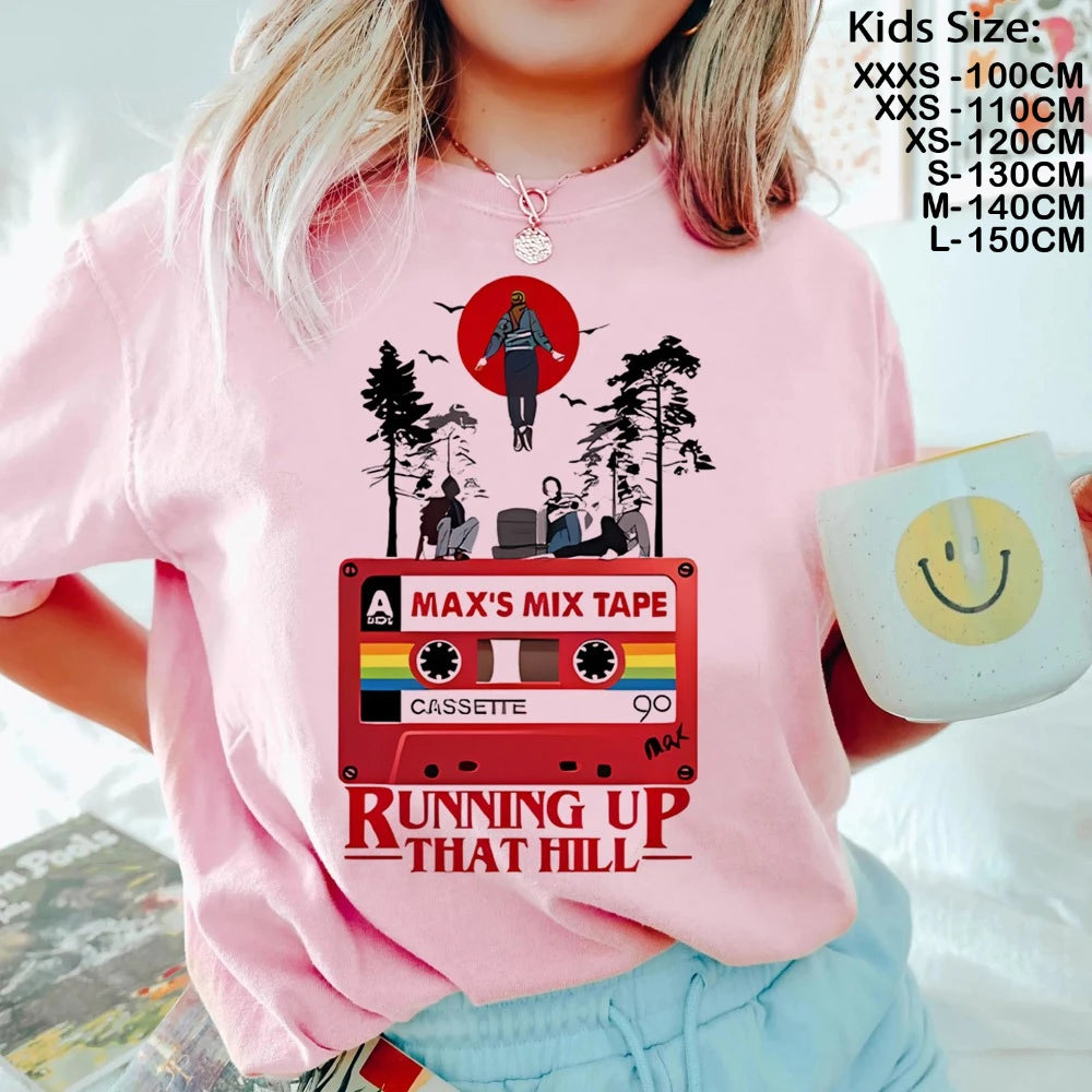 T-Shirt Enfant Imprimé Stranger Things Demogorgon – Manches Courtes Ample Casual | Fille & Garçon