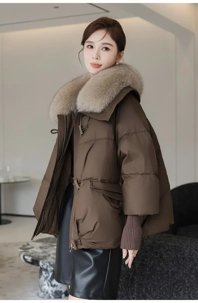 Doudoune Parka Femme Col Fourrure – Manteau Matelassé Chaud & Épais | Hiver 2025
