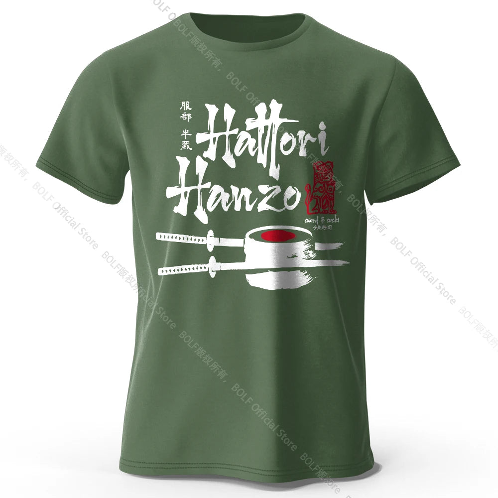 T-Shirt Unisexe Hattori Hanzo Imprimé 100% Coton Oversize Ninja Samouraï Graphic Tee Streetwear Été Pop Culture Japonaise Tendance – T-Shirt Ninja Samouraï Premium Oversize | Mode Unisexe Pop Culture Japonaise Premium