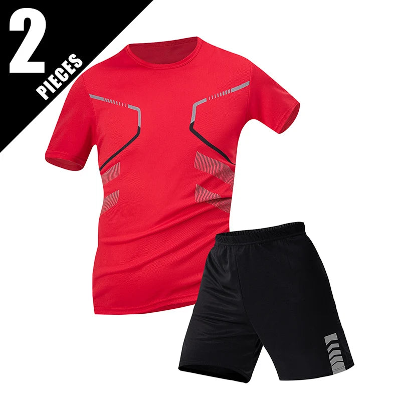 Ensemble Sport Homme Séchage Rapide Grande Taille T-Shirt + Short Lot 2/4/6 Pièces Loisirs Running Fitness Casual Ado – Pack Sport Économique | Mode Homme Sport Premium