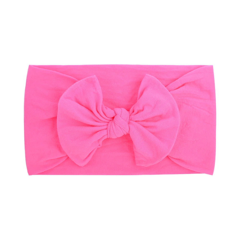 Bandeau Nœud Bébé Fille Élastique Large – Turban Headband Accessoire Cheveux 48 Couleurs