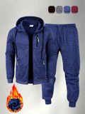 Ensemble Jogging 2 Pièces Homme Zip Capuche – Sweatshirt Pantalon Sportswear Casual Automne