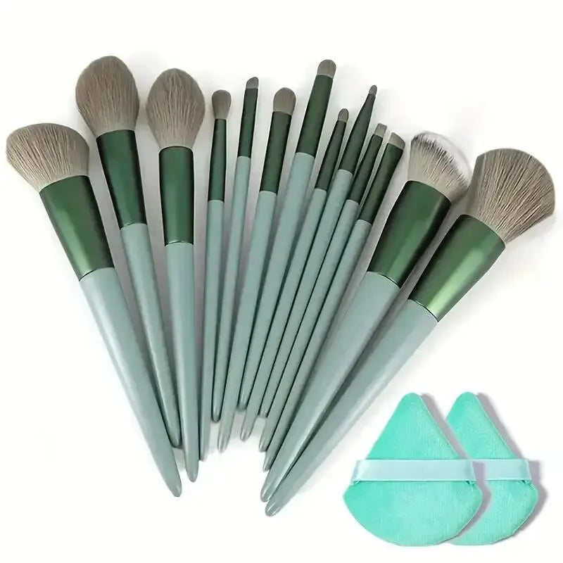 Set Pinceaux Maquillage Professionnel – Fond de Teint, Poudre, Fard à Paupières & Kabuki | Ultra-Doux & Précis