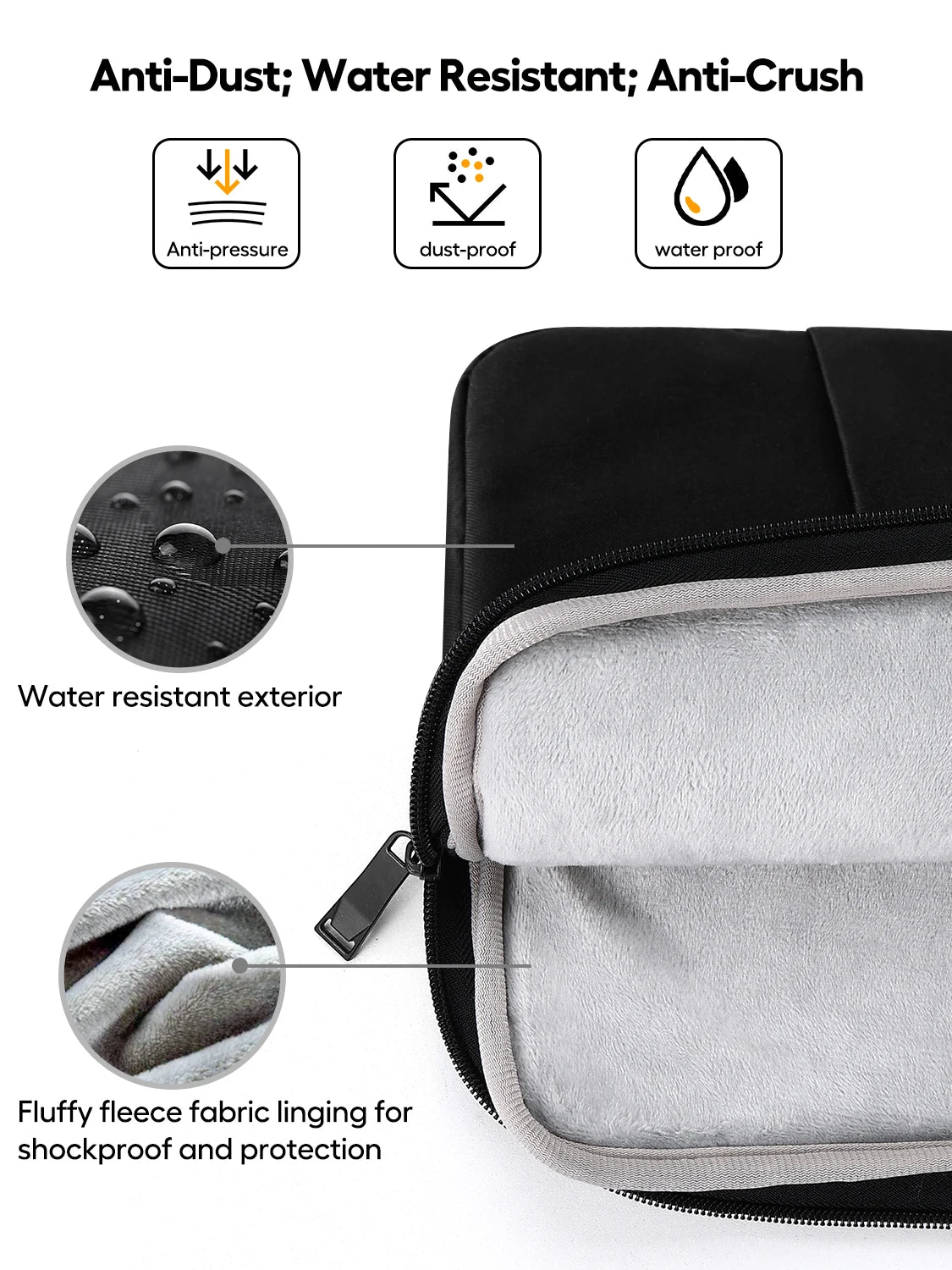UPERFECT Housse 19.5'' – Sac Transport Moniteur Portable, Laptop & Tablette | Grande Poche Zipper & Poignée
