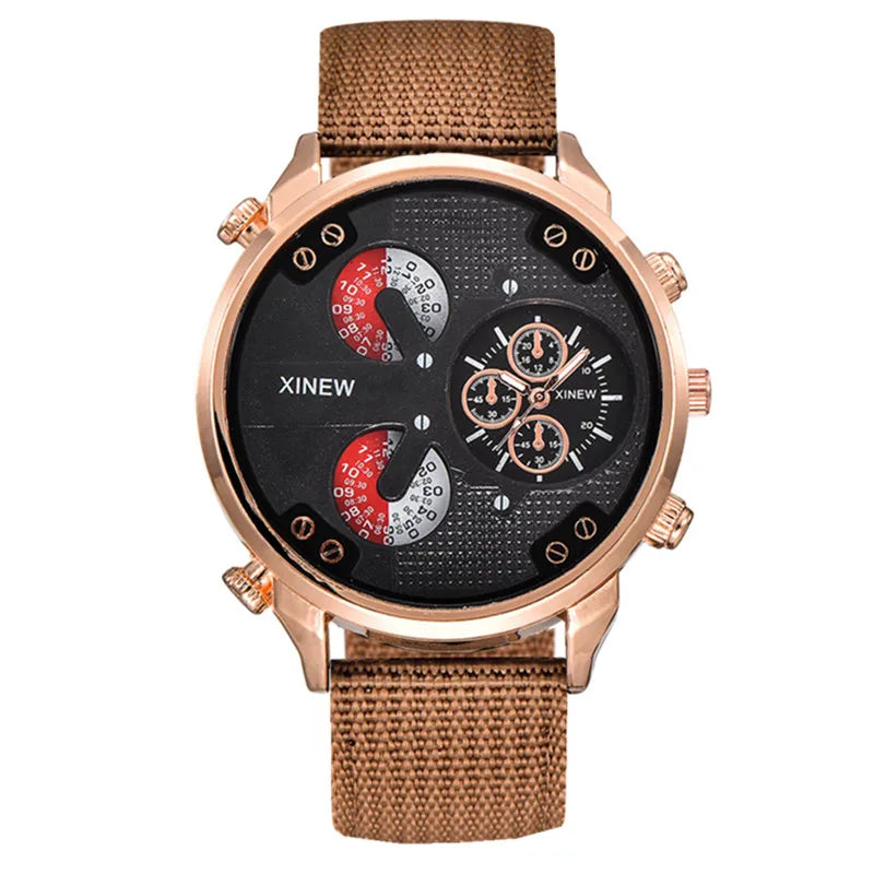 Montre Homme XINEW Quartz Nylon Casual – Fashion Student Sport Tendance Montre Homme