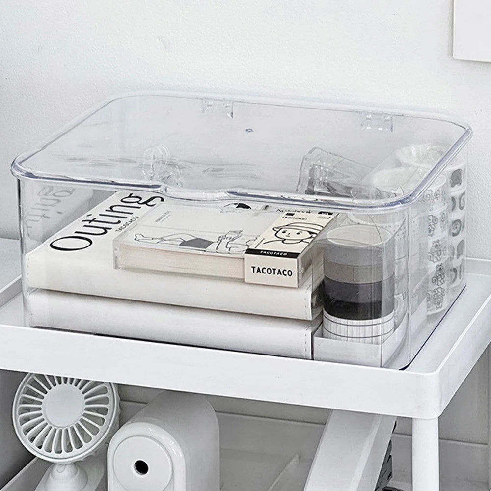 Boîte de Rangement Cosmétiques Acrylique Transparente — Anti-Poussière Grande Capacité