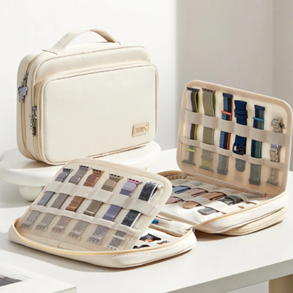 Sac Rangement Bracelets Montres Femme – Organisateur Maquillage Voyage Grande Capacité | Trousse Toilette Portable