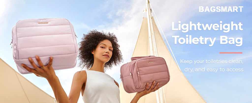 Sac Toilette Voyage BAGSMART – Grande Capacité | Trousse Cosmétique avec Poignée