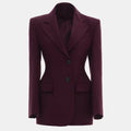 Ensemble Blazer Mini Jupe Femme Élégant – Col Revers Manches Longues Slim Uni | Tenue Bureau Chic 2025