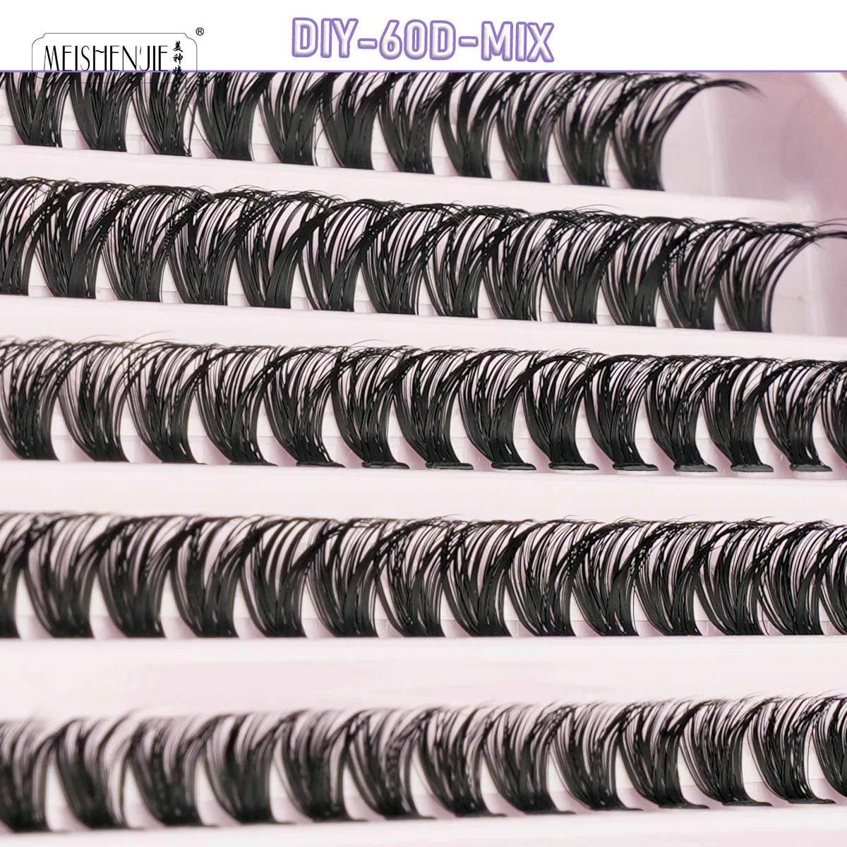 Kit Extension Cils DIY 160-200 Pcs – Cils Individuels Cluster avec Colle & Scellant | Faux Cils Maquillage