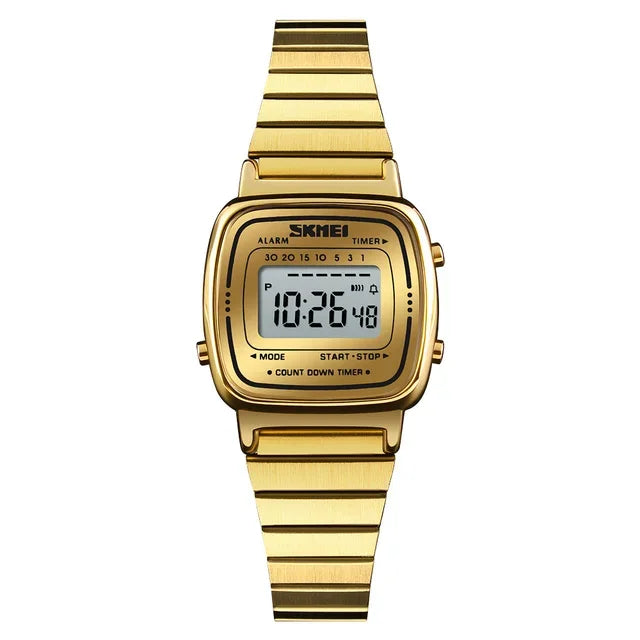 SKMEI Damen-Digitaluhr 1901 mit Chrono-Kalender kleinem Zifferblatt wasserdicht – Luxus Mode Trend