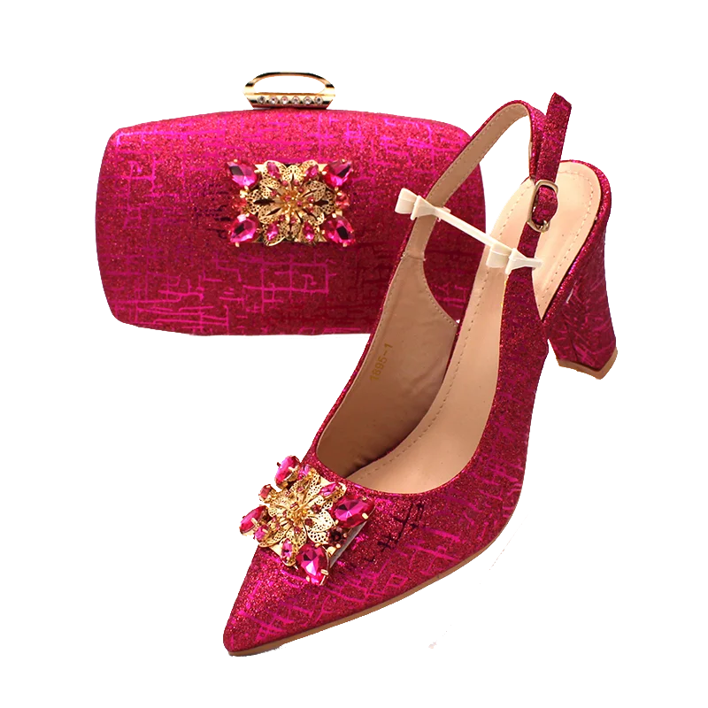 Ensemble Chaussures + Sac Italien Orange Cristal – Pumps Luxe Mariage Fête 2024