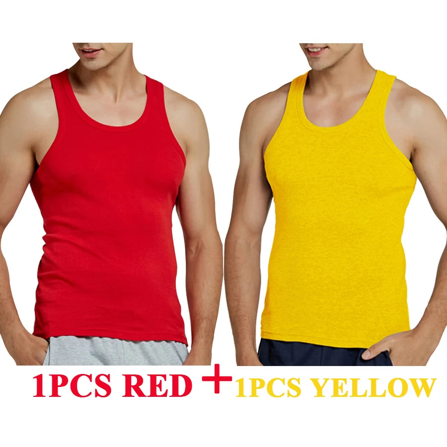 Débardeur Homme 100% Coton Uni Slim Respirant Sans Manches – Casual Gym Running Confortable Sous-Vêtement Cadeau | Mode Homme Sport