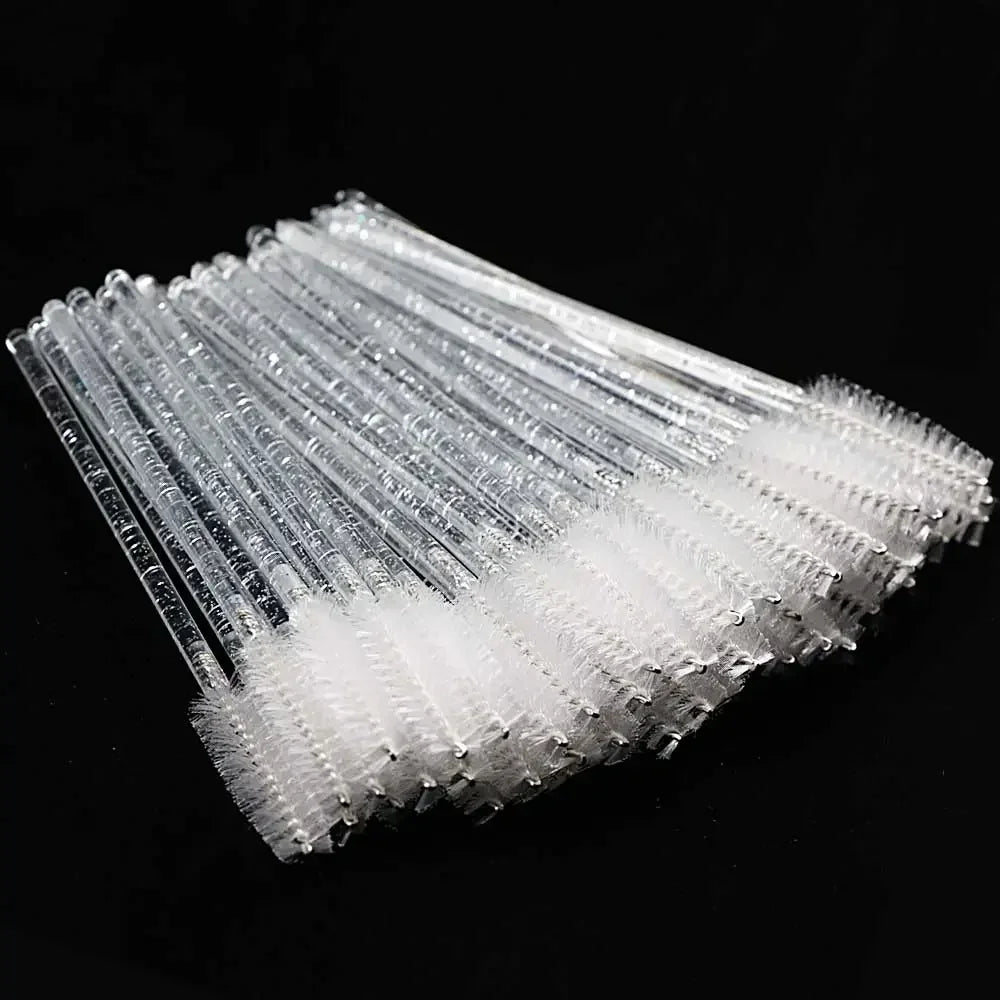 Lot 50 Brosses à Cils Jetables Crystal – Extensions de Cils & Application Mascara Professionnelle | Usage Unique
