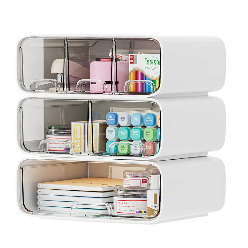 Boîte Rangement Bureau Tiroirs – Cosmétiques Papeterie Organisateur Multifonction